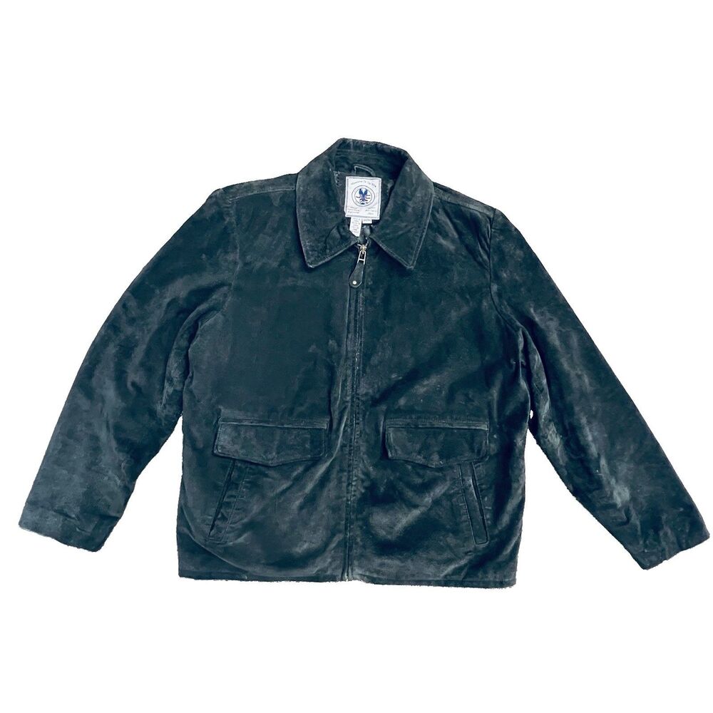 JLC American Classics Black Suede Jacket Sz Med Vintage Adventures On The Wing